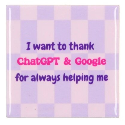 TILE I WANT TO THANK PURPLE 10X10X1CM