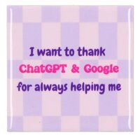 TILE I WANT TO THANK PURPLE 10X10X1CM