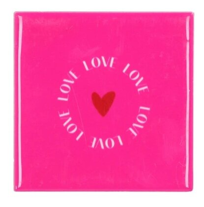 TILE LOVE FUSCHIA 10X10X1CM