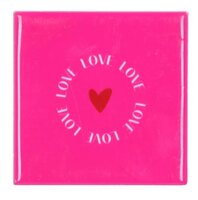TILE LOVE FUSCHIA 10X10X1CM