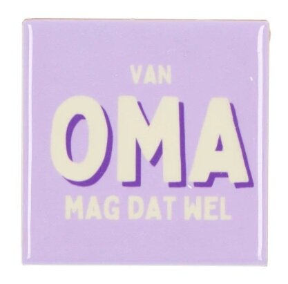 TILE OMA MAG DAT WEL PURPLE 10X10X1CM