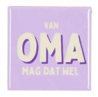 TILE OMA MAG DAT WEL PURPLE 10X10X1CM