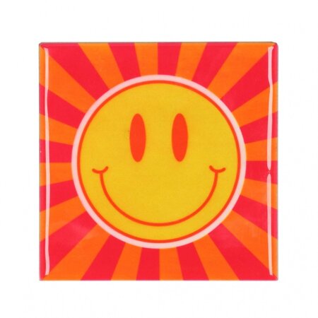 TILE SMILEY ORANGE/YELLOW 10X10X1CM