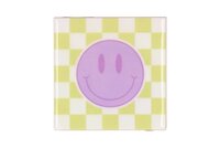 TILE SMILEY PURPLE/GREEN/WHITE 10X10X1CM