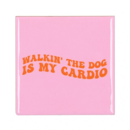 TILE WALKIN THE DOG PINK 10X10X1CM