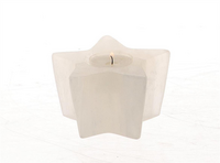 Tlicht seleniet ster d10h6cm wit