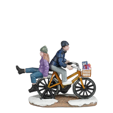 Travelling on bycicle l10b3.5h8cm