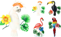 TROPISCHE VOGEL METAAL 4ASS VO