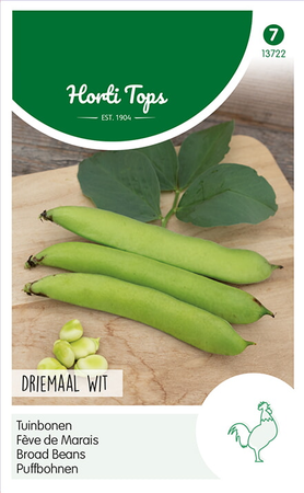 Tuinboon driemaal wit 100g - afbeelding 1