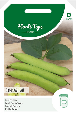 Tuinboon driemaal wit 100g - afbeelding 1