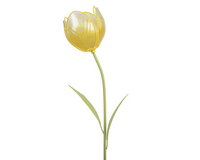 Tuinsteker glas l13.50b23h95cm geel