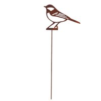 Tuinsteker koolmees h37cm bruin