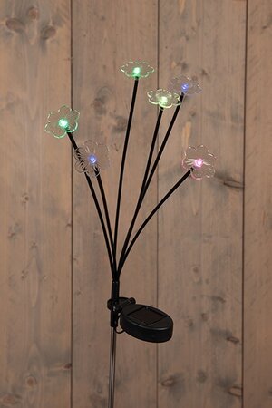 Tuinsteker solar 6xbloem 70x4cm mlt