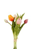 Tulpen bundel x5 l30cm roze/oranje
