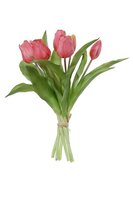 Tulpenbundel h30cm donkerroze