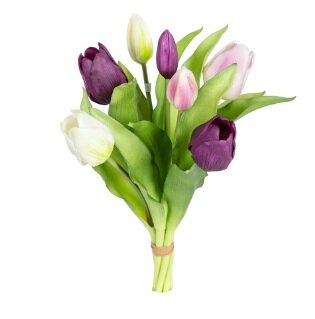 Tulpenbundel h30cm paars mix