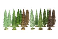 TWINKLE GREEN MIX GLASS TREE SHINY ASS 9X35CM