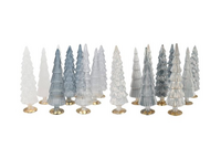 TWINKLE GREY MIX GLASS TREE SHINY per stuk 9X25CM