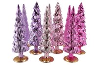 TWINKLE PRETTY PINK GLASS TREE METALLIC ASS 9X35CM