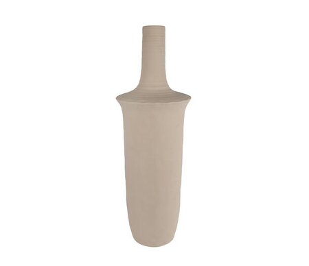 Vaas aardew 25x25x77cm bruin