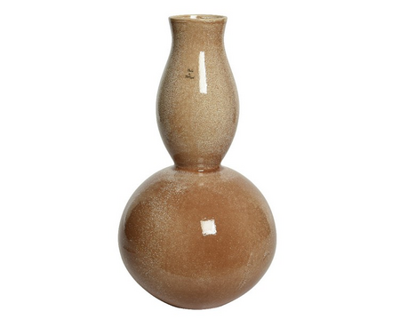 Vaas aardewerk d24.5h45cm kaneel - afbeelding 1