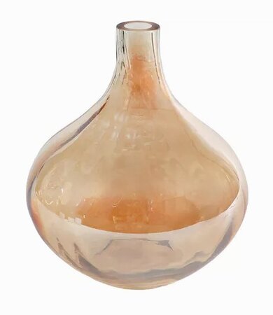 Vaas bregje glas 19x19x22cm bruin