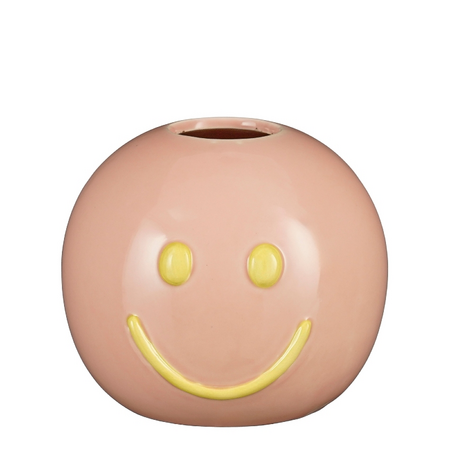 Vaas duke smiley d14.50h12cm roze