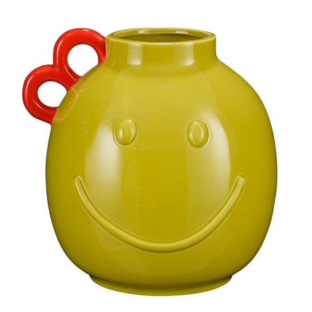 Vaas duke smiley l25b23.5h26cm oker