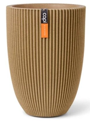 Vaas elegant groove d46h58cm beige