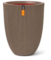 Vaas elegant groove d46h58cm taupe