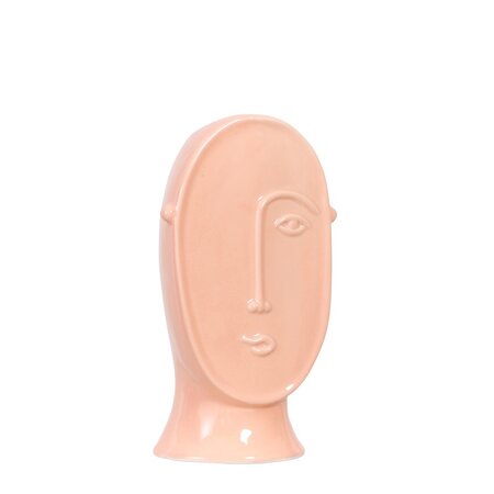 Vaas face l11.5b8h20cm roze - Mica