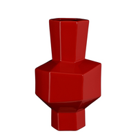 Vaas geometric d23h37,50cm d.roze