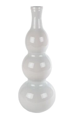 Vaas glas 17x17x45cm off-white