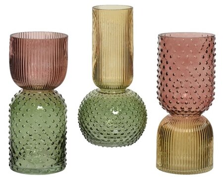 Vaas glas d15h30cm multi a3