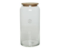 Vaas glas hout d14 h30cm helder