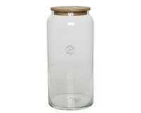 Vaas glas hout d14 h30cm helder - afbeelding 2