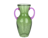 Vaas glas l16.80b13h26cm groen