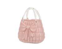 Vaas glas l20.4b11.5h28cm roze