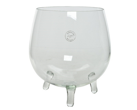 Vaas glas voet d22h26cm helder