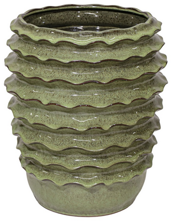 Vaas golf boheme d42h50cm groen