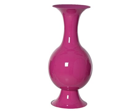 Vaas ijzer d39h77cm roze