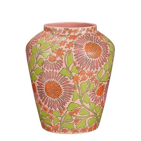 Vaas isabelle bloem d32h38cm l.roze