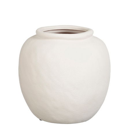 Vaas julius d22.5h22cm off white