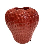 Vaas keramiek l13b13h12cm rood