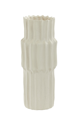 Vaas keramiek l14.5b14.5h36cm wit