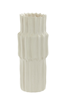Vaas keramiek l14.5b14.5h36cm wit