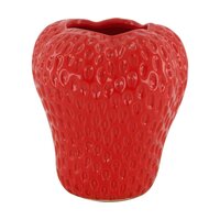 Vaas keramiek l16b16h17.5cm rood