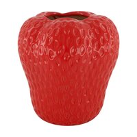 Vaas keramiek l18b18h20cm rood