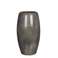 Vaas lester d30h50cm donkergrijs