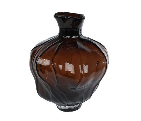 Vaas liv glas 26x26x31cm bruin